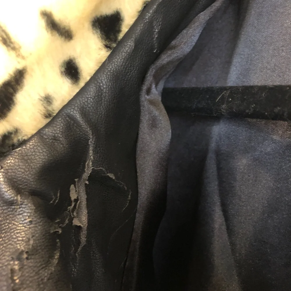 Free People Leopard Print Faux Fur Coat in Cream and Black - please read!